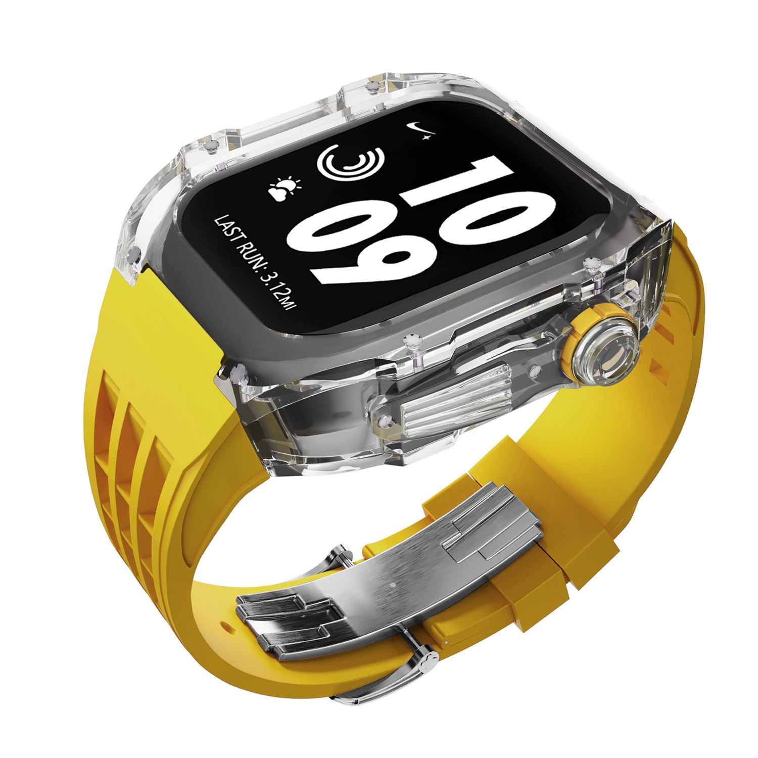 Bracelet Montre Silicone Transparent - Caoutchouc Fluoré