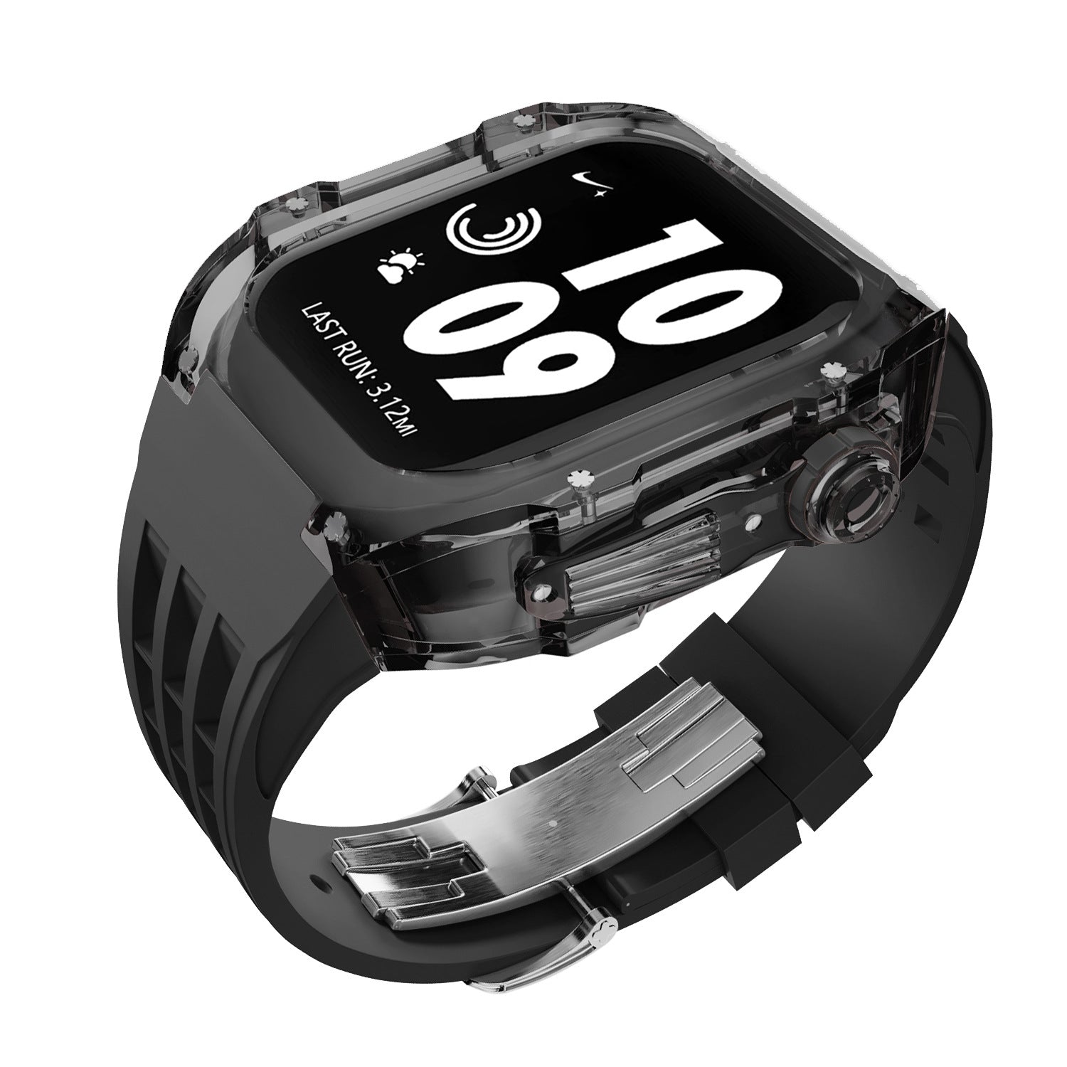 Bracelet Montre Silicone Transparent - Caoutchouc Fluoré