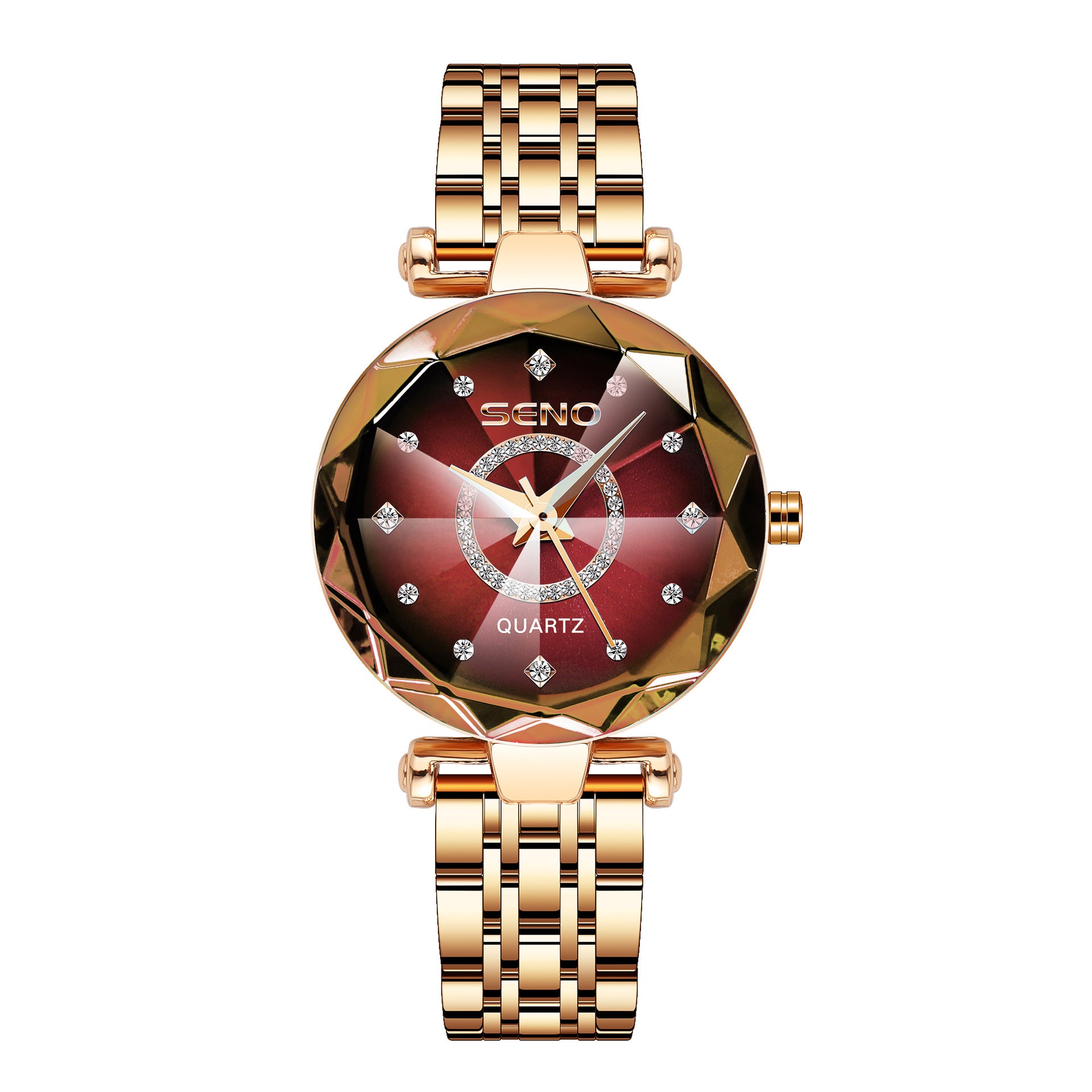 Montre Femme Etanche - Cadran Polygonal Acier
