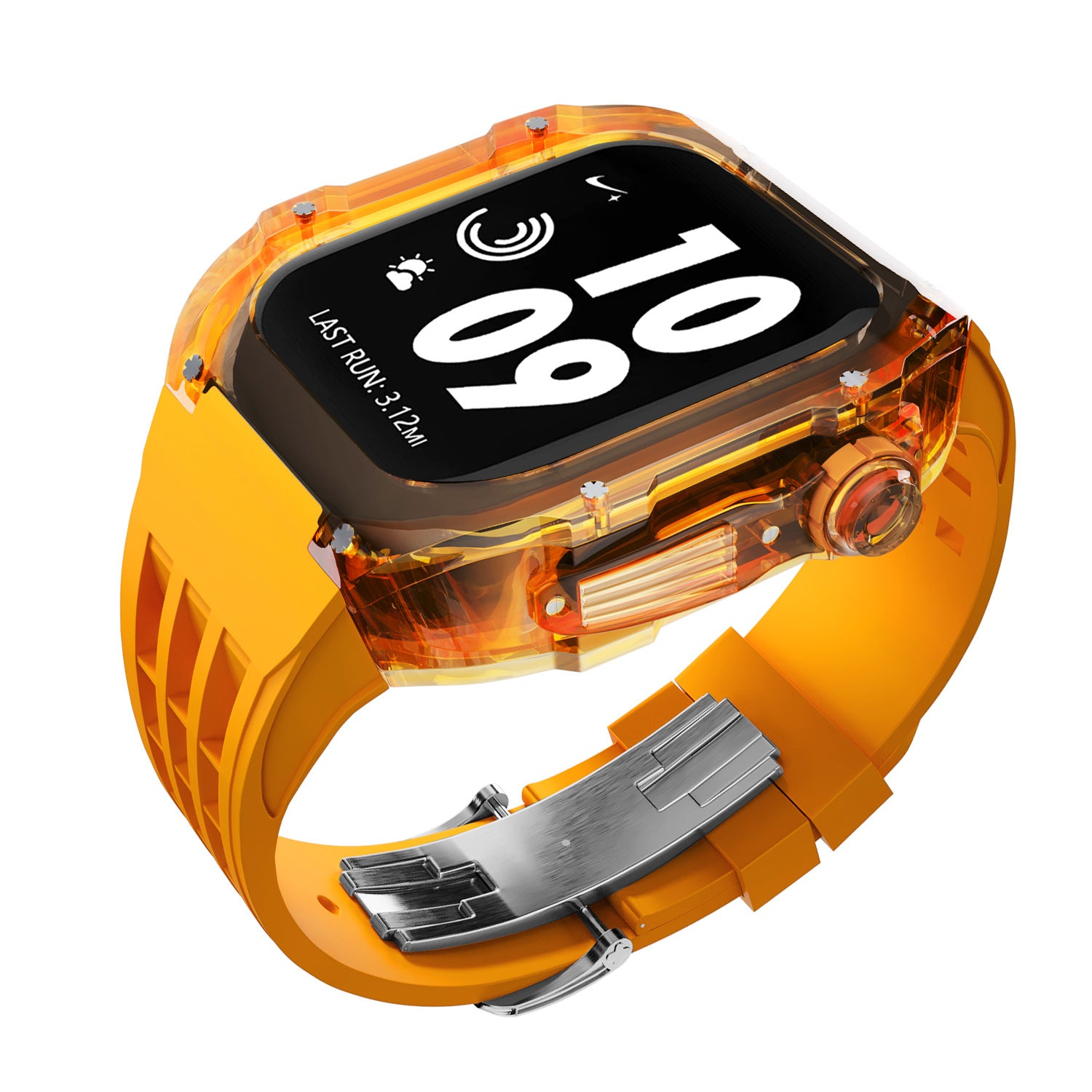 Bracelet Montre Silicone Transparent - Caoutchouc Fluoré