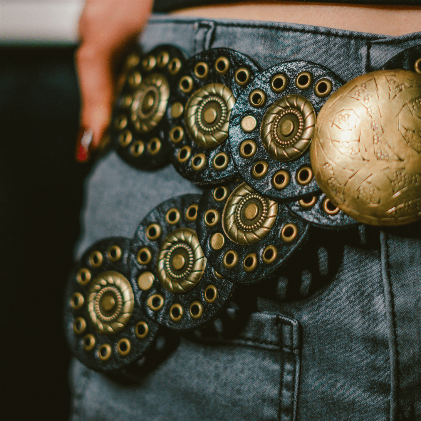 Leather belt Rona-2