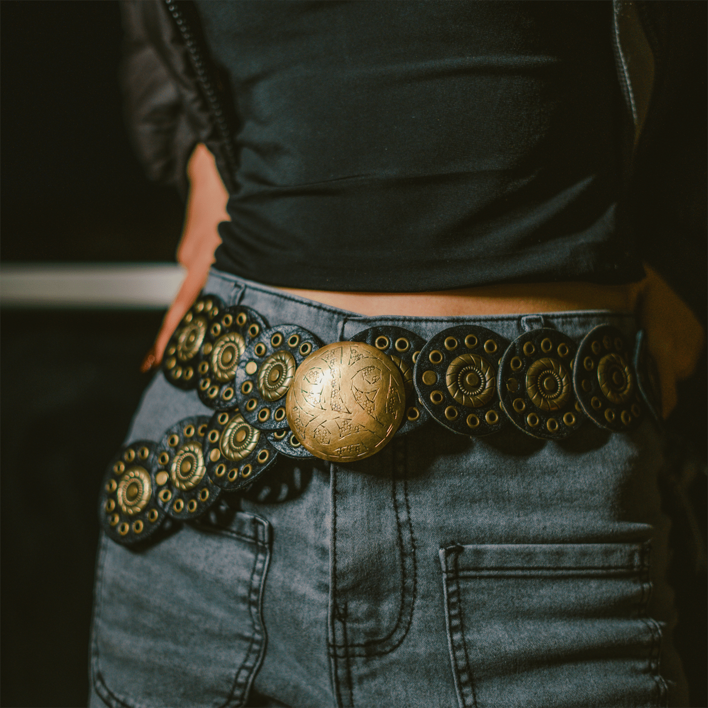 Leather belt Rona-0
