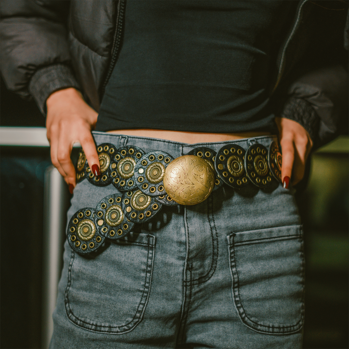 Leather belt Rona-3