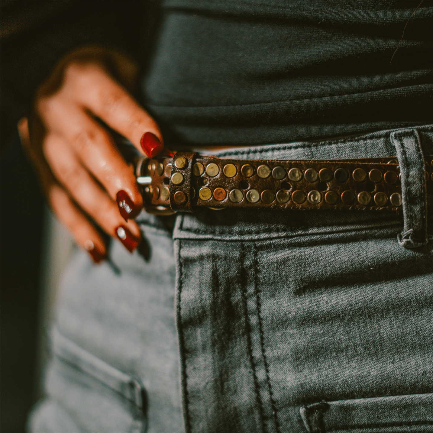 Leather Belt Orbit-0