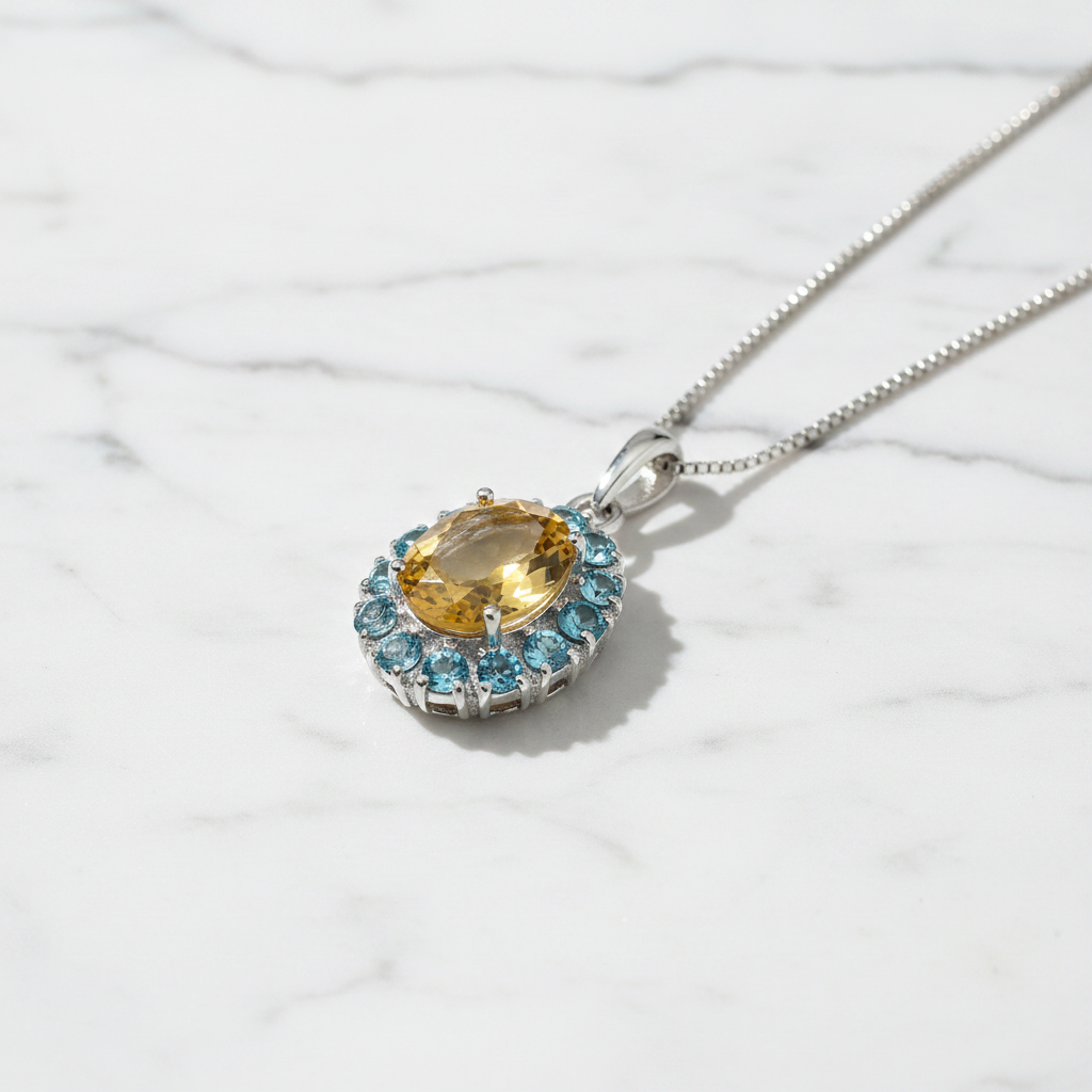 Citrine topaze marbre