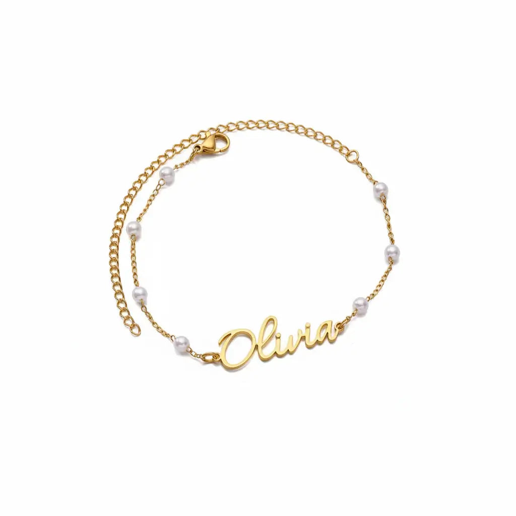 custom name pearl bracelet for women Pearl Customized Bracelet-1