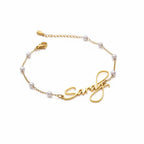 custom name pearl bracelet for women Pearl Customized Bracelet-4