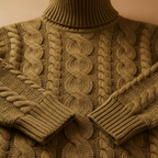 Détail cable knit kaki