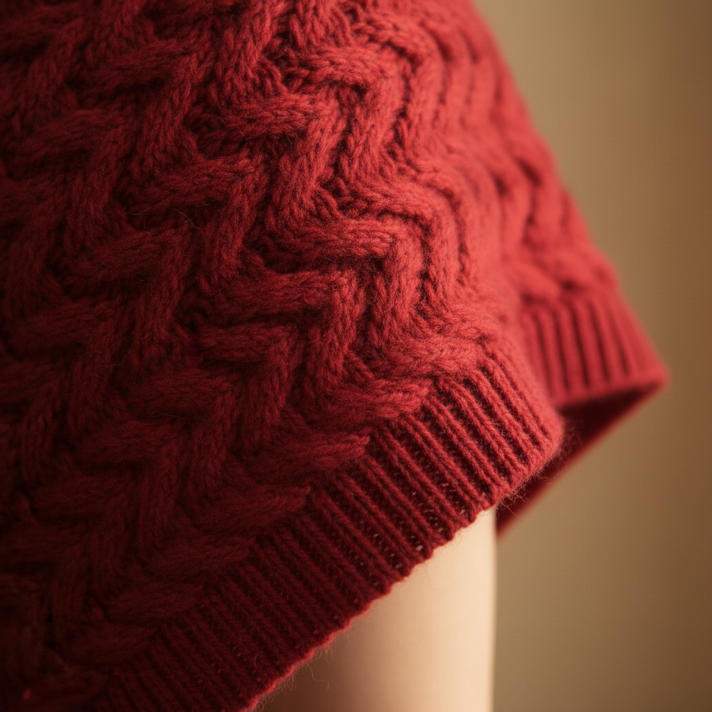 Détail cable knit rouge