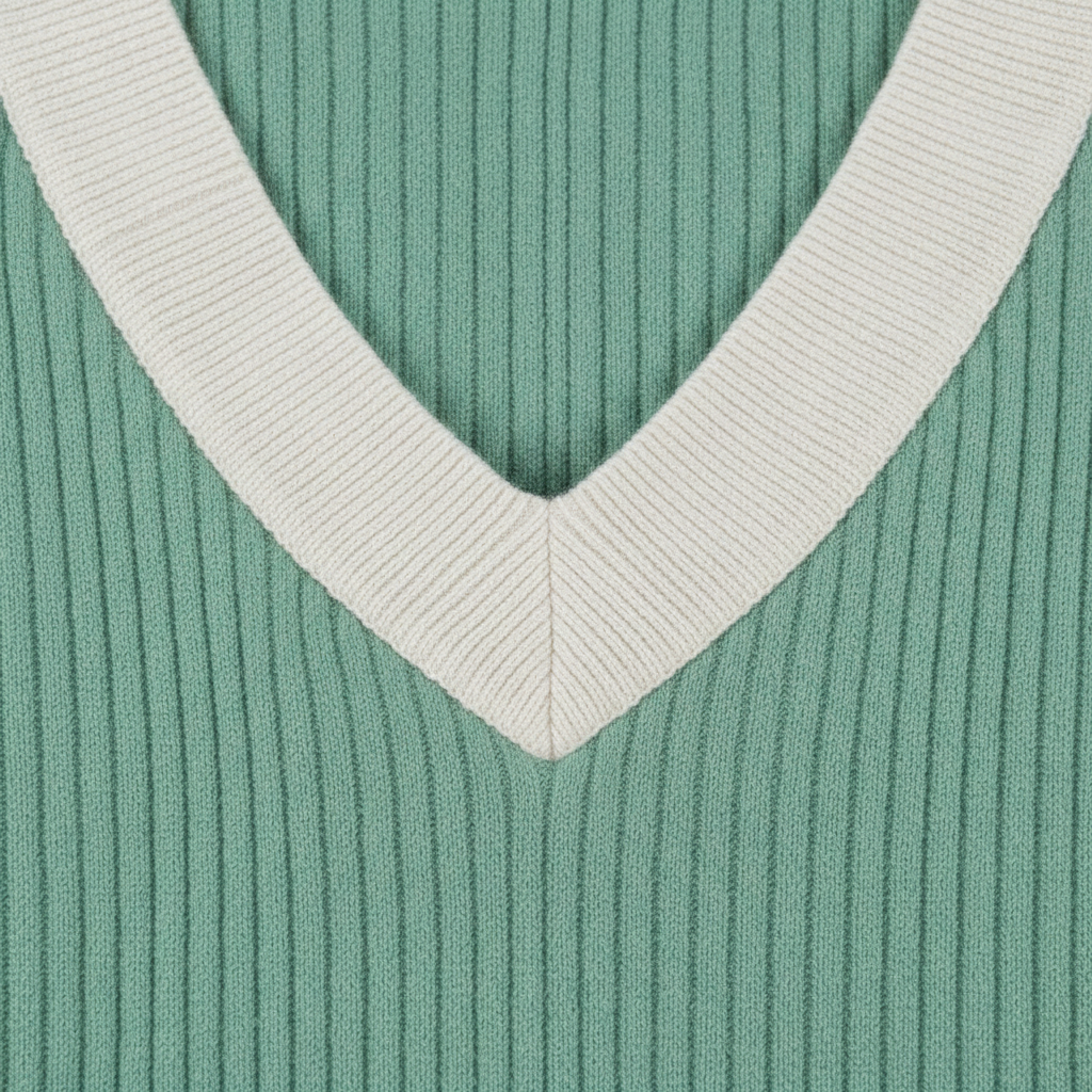 Détail maille col V