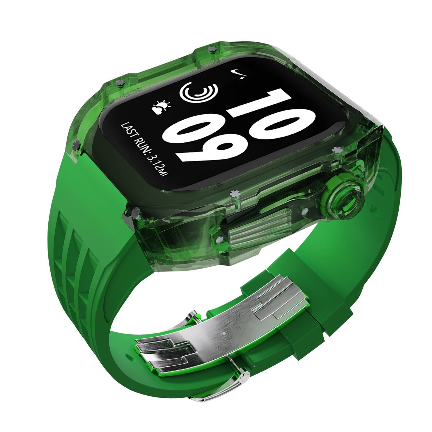 Bracelet Montre Silicone Transparent - Caoutchouc Fluoré