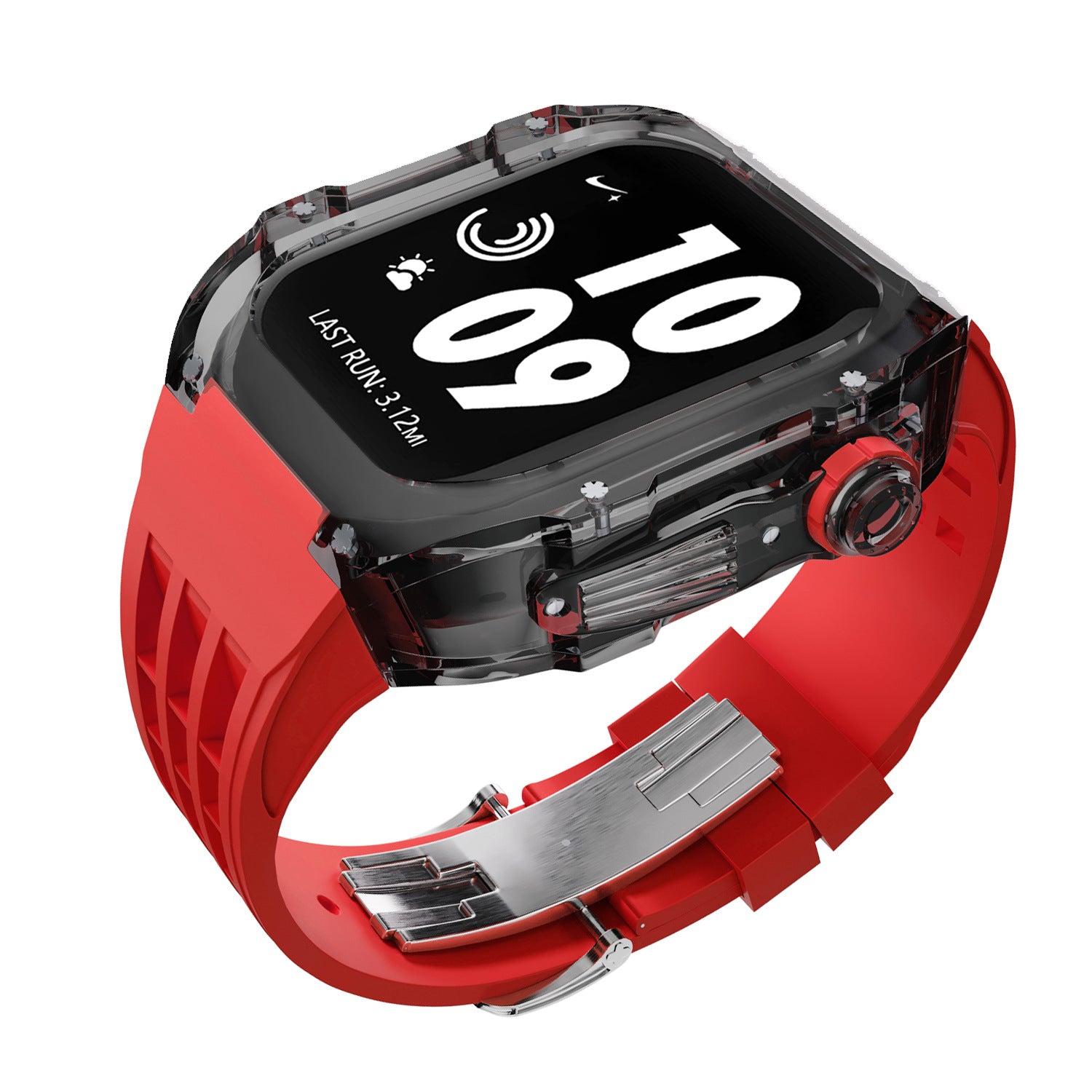 Bracelet Montre Silicone Transparent - Caoutchouc Fluoré