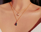 18K Gold Plated Moon Necklace - Celestial Women's Jewelry