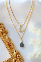 18K Gold Plated Moon Necklace - Celestial Women's Jewelry