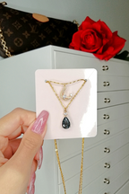 18K Gold Plated Moon Necklace - Celestial Women's Jewelry