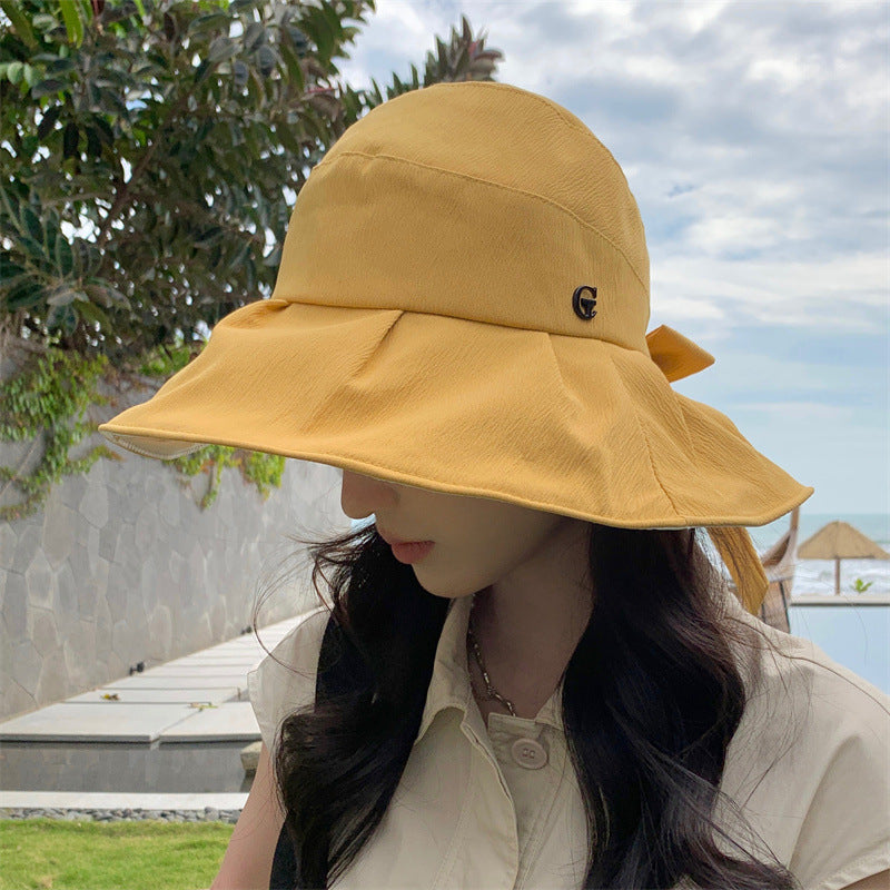 Chapeau de Soleil Pliable Grand Bord Anti-UV — Femme Été 2026