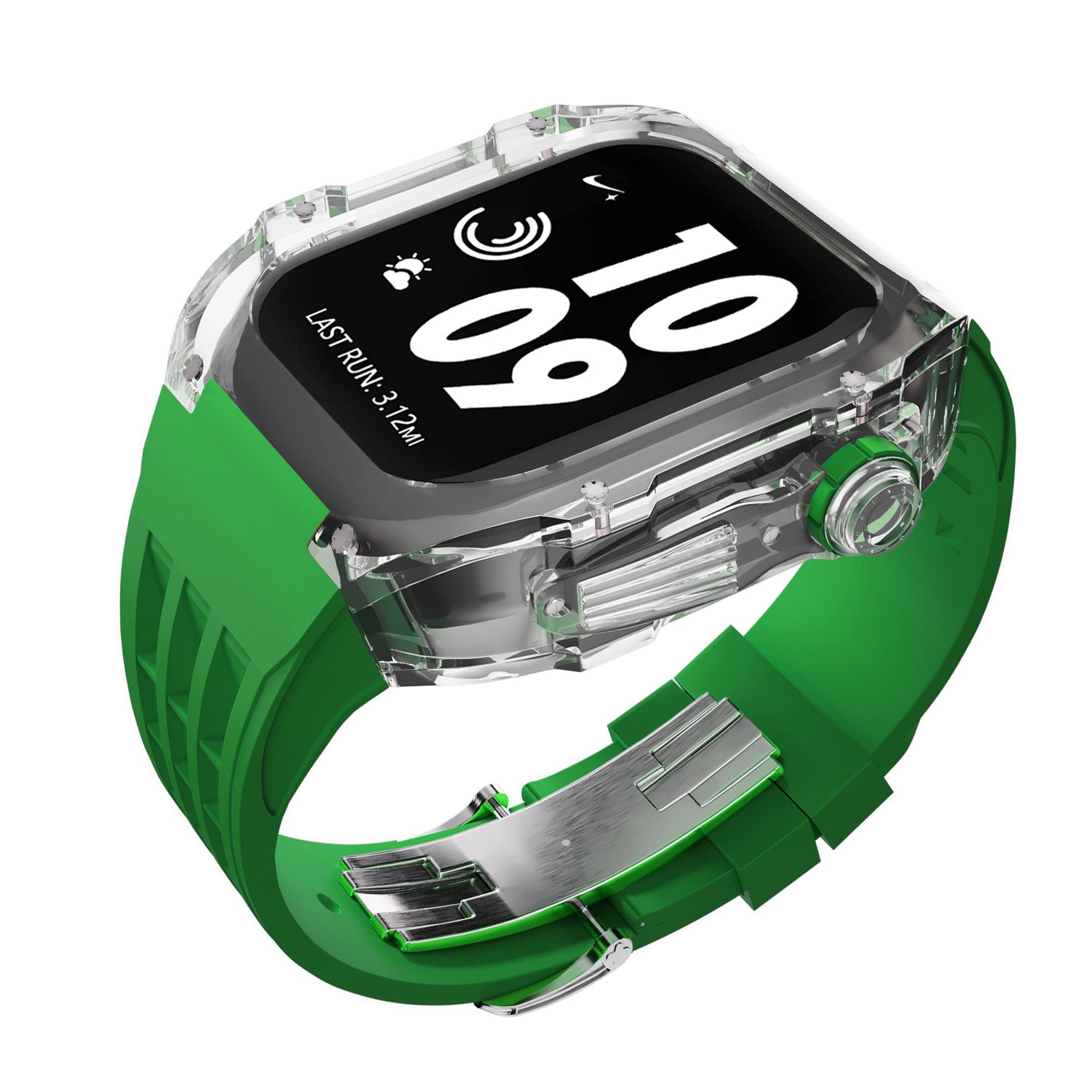 Bracelet Montre Silicone Transparent - Caoutchouc Fluoré