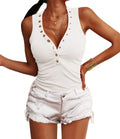 Top Gilet Boutoné Côtelé Femme - Style Vest