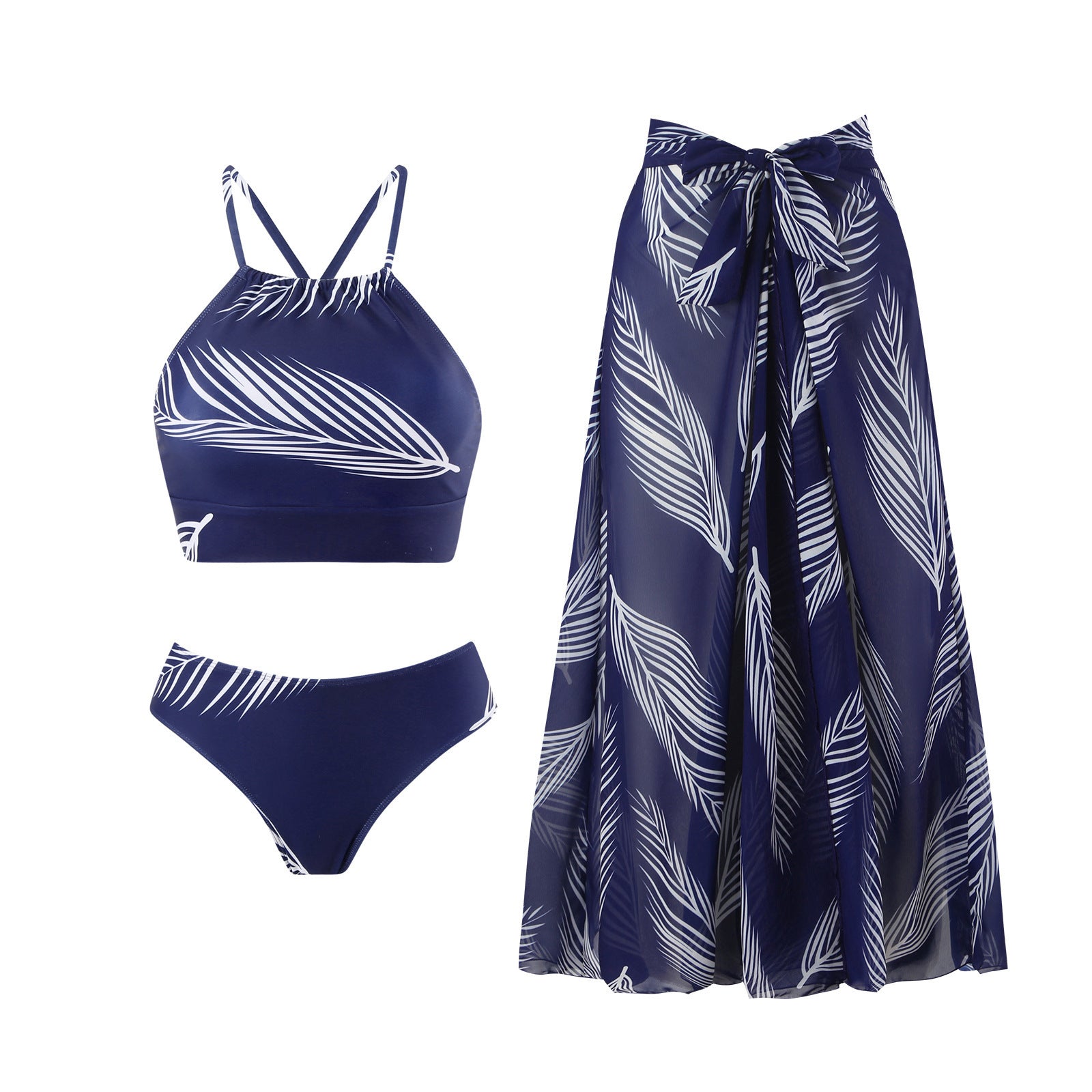 Conservative Three-Piece Skirted Bikini — Modest Women's Swimsuit Summer 2026