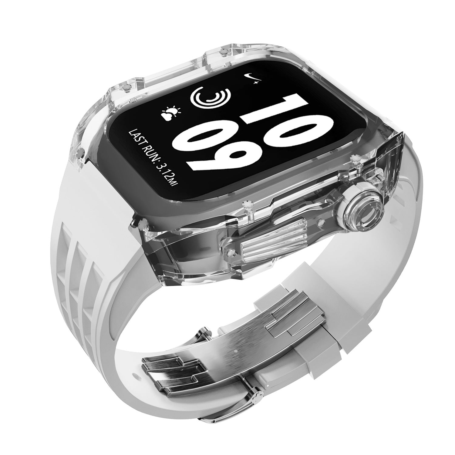 Bracelet Montre Silicone Transparent - Caoutchouc Fluoré