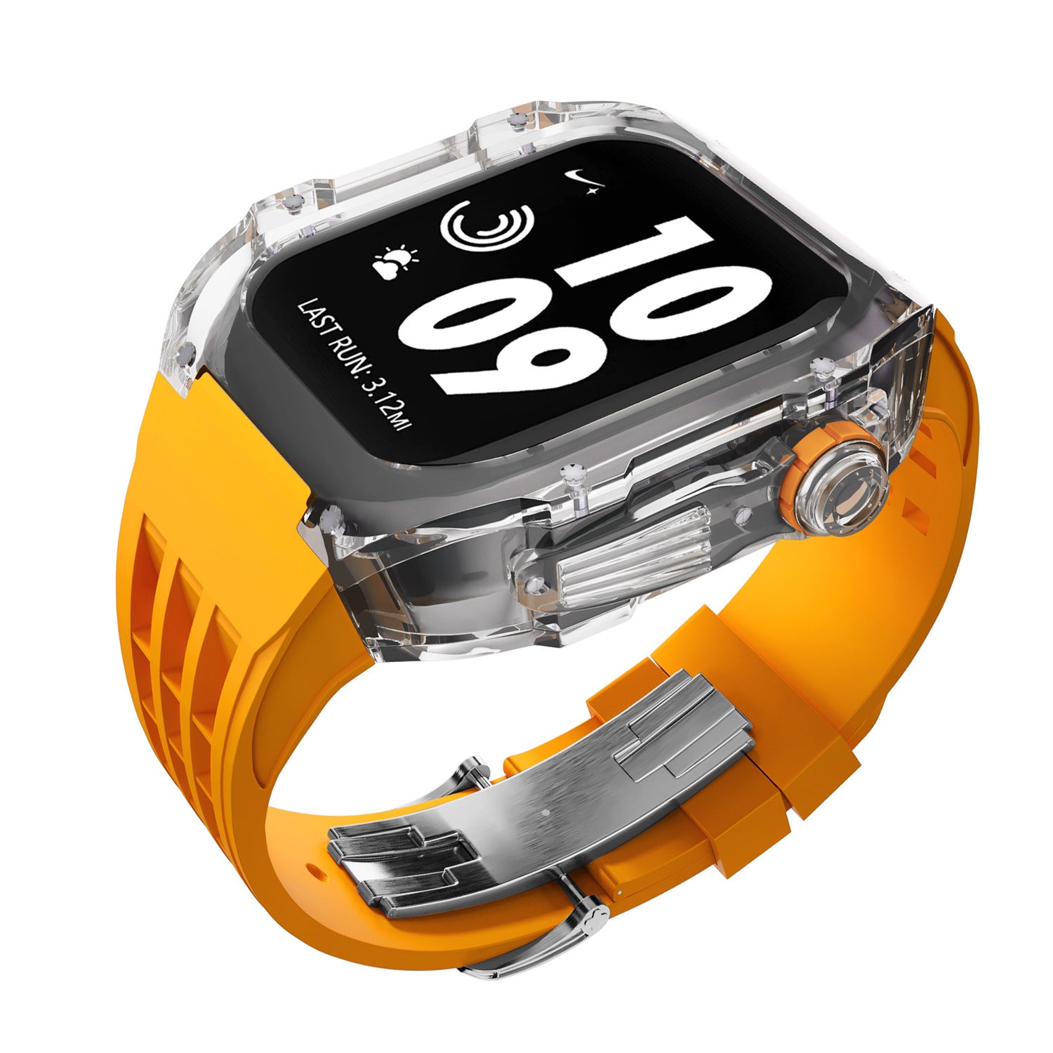 Bracelet Montre Silicone Transparent - Caoutchouc Fluoré