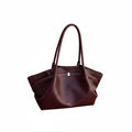 Sac Cabas Femme Tressé Vintage — Grand Sac Fourre-Tout Cuir PU Élégant