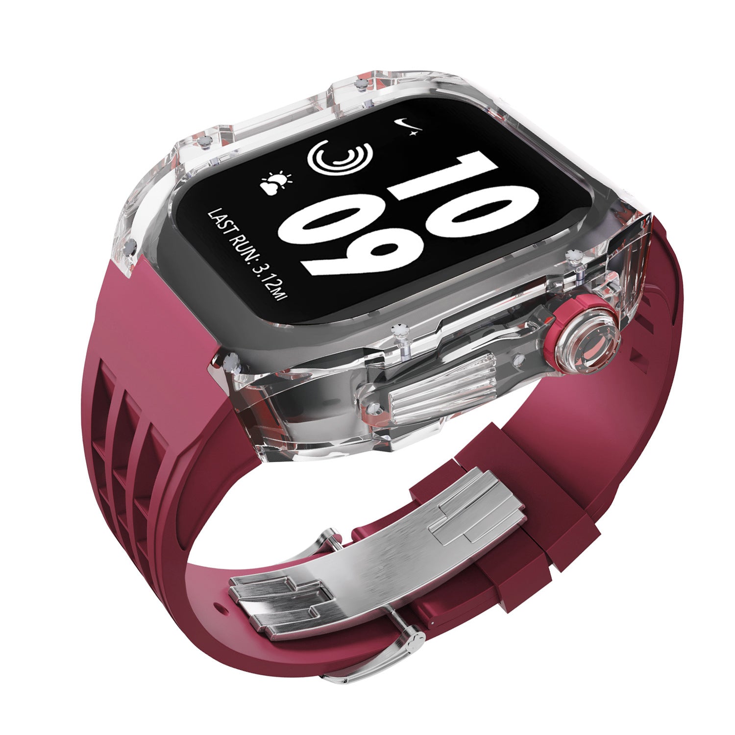 Bracelet Montre Silicone Transparent - Caoutchouc Fluoré