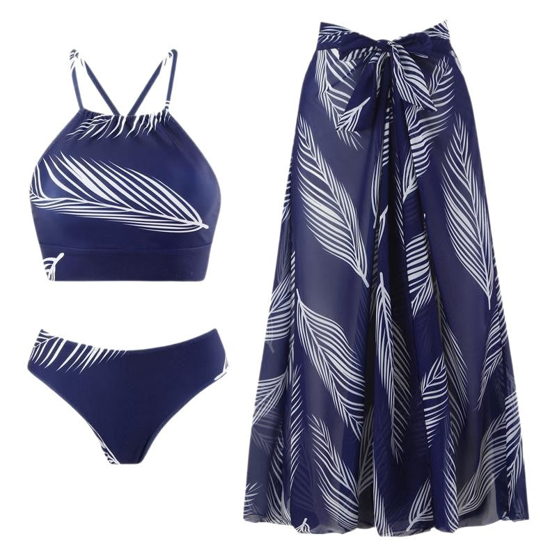 Conservative Three-Piece Skirted Bikini — Modest Women's Swimsuit Summer 2026