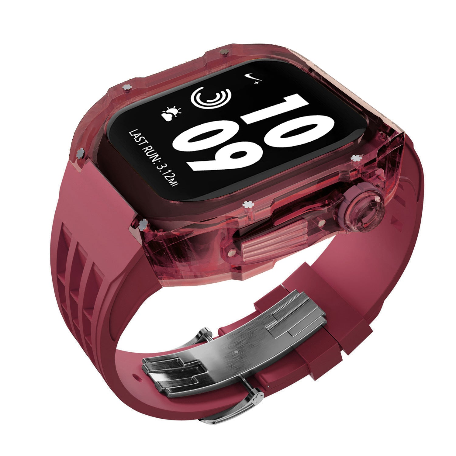 Bracelet Montre Silicone Transparent - Caoutchouc Fluoré