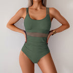 Maillot de Bain Une Pièce Filet Bodysuit — Swimsuit Sexy Femme Été 2026