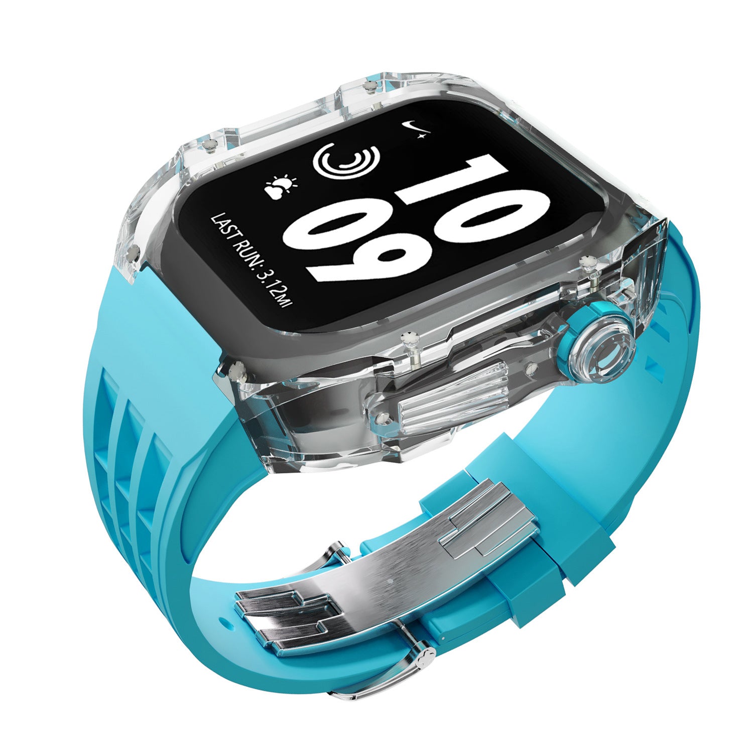 Bracelet Montre Silicone Transparent - Caoutchouc Fluoré