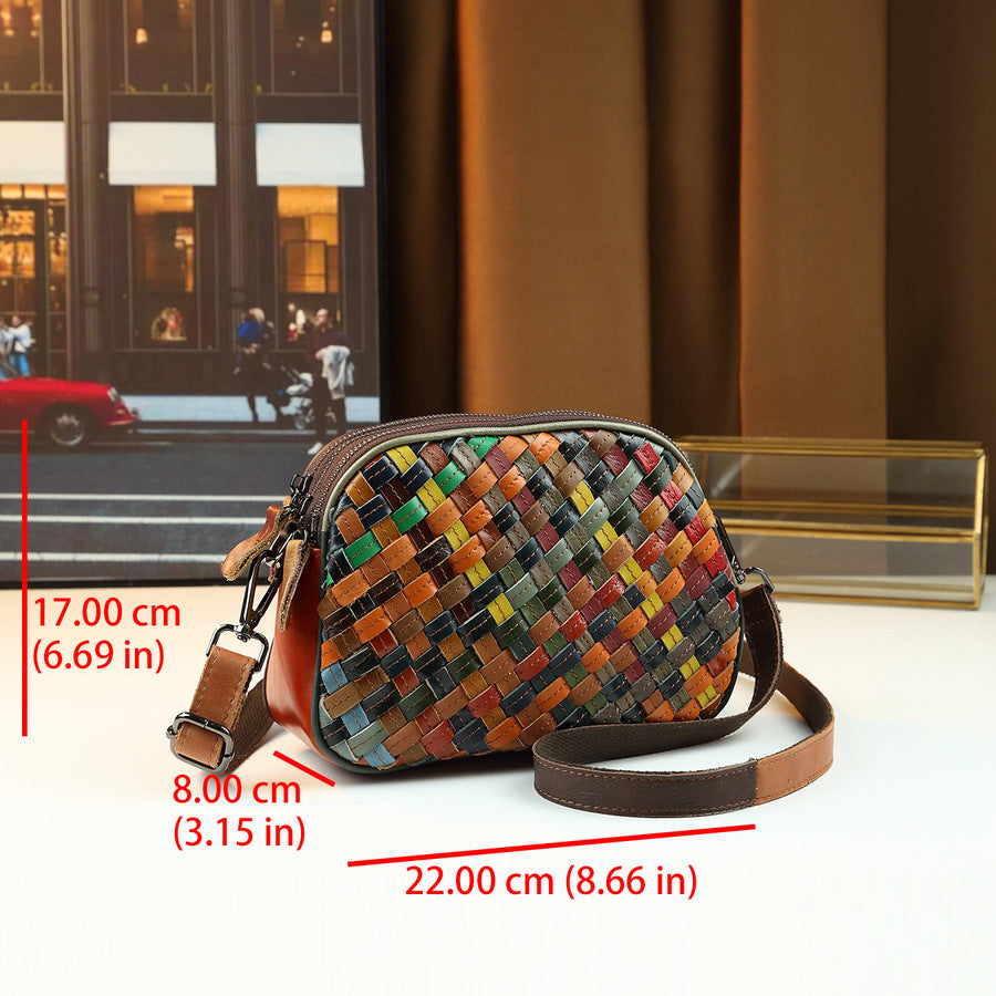 Sac Femme Cuir Véritable Tressé Bandoulière Fashion — Luxury FuturaTrend