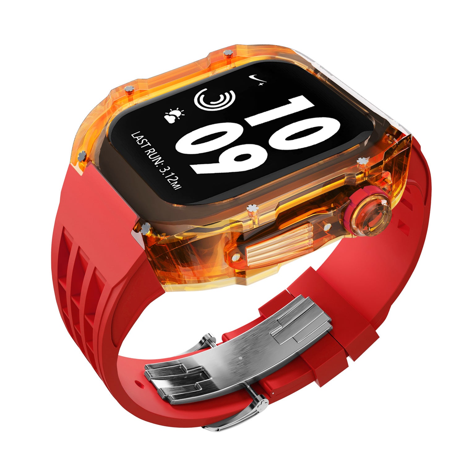 Bracelet Montre Silicone Transparent - Caoutchouc Fluoré