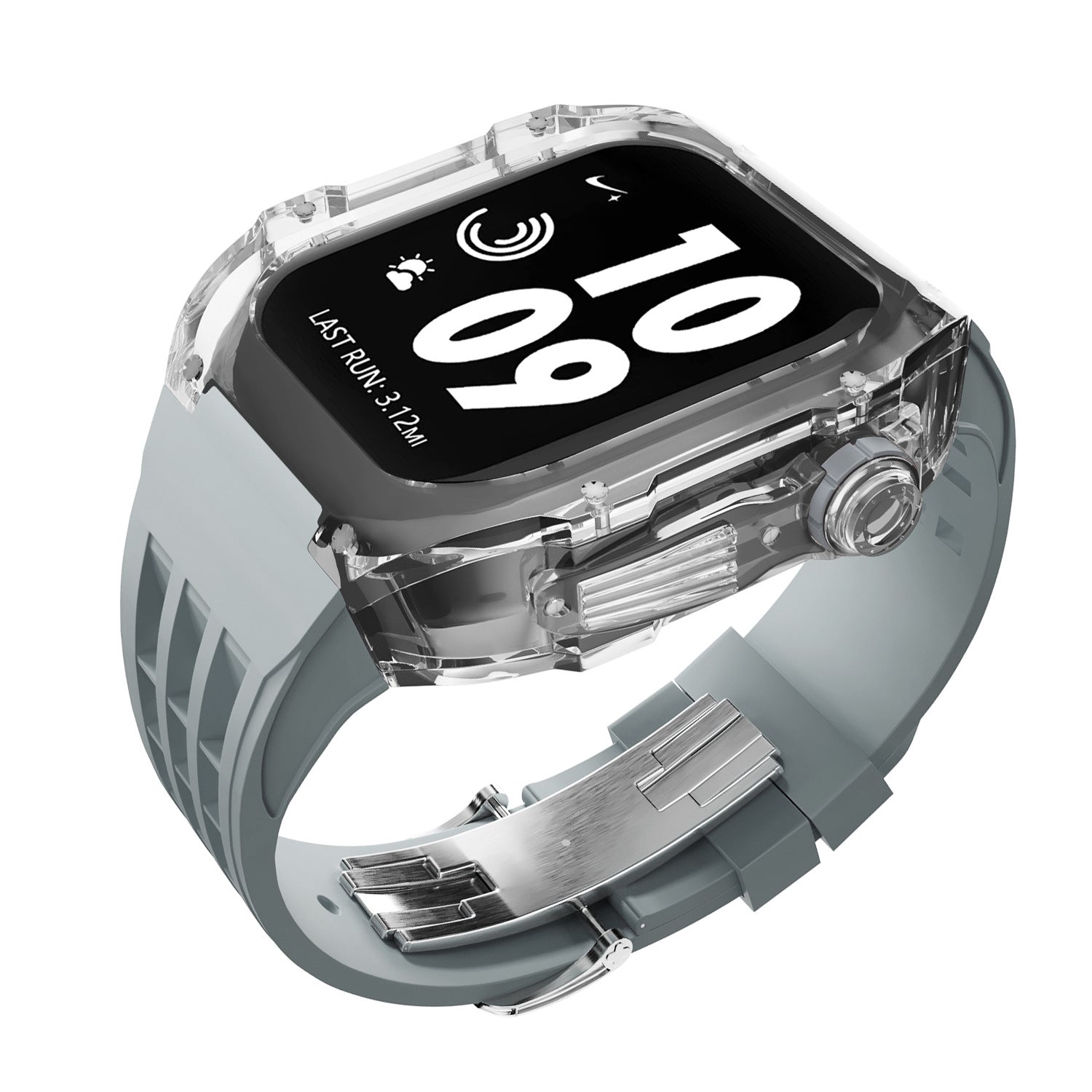 Bracelet Montre Silicone Transparent - Caoutchouc Fluoré