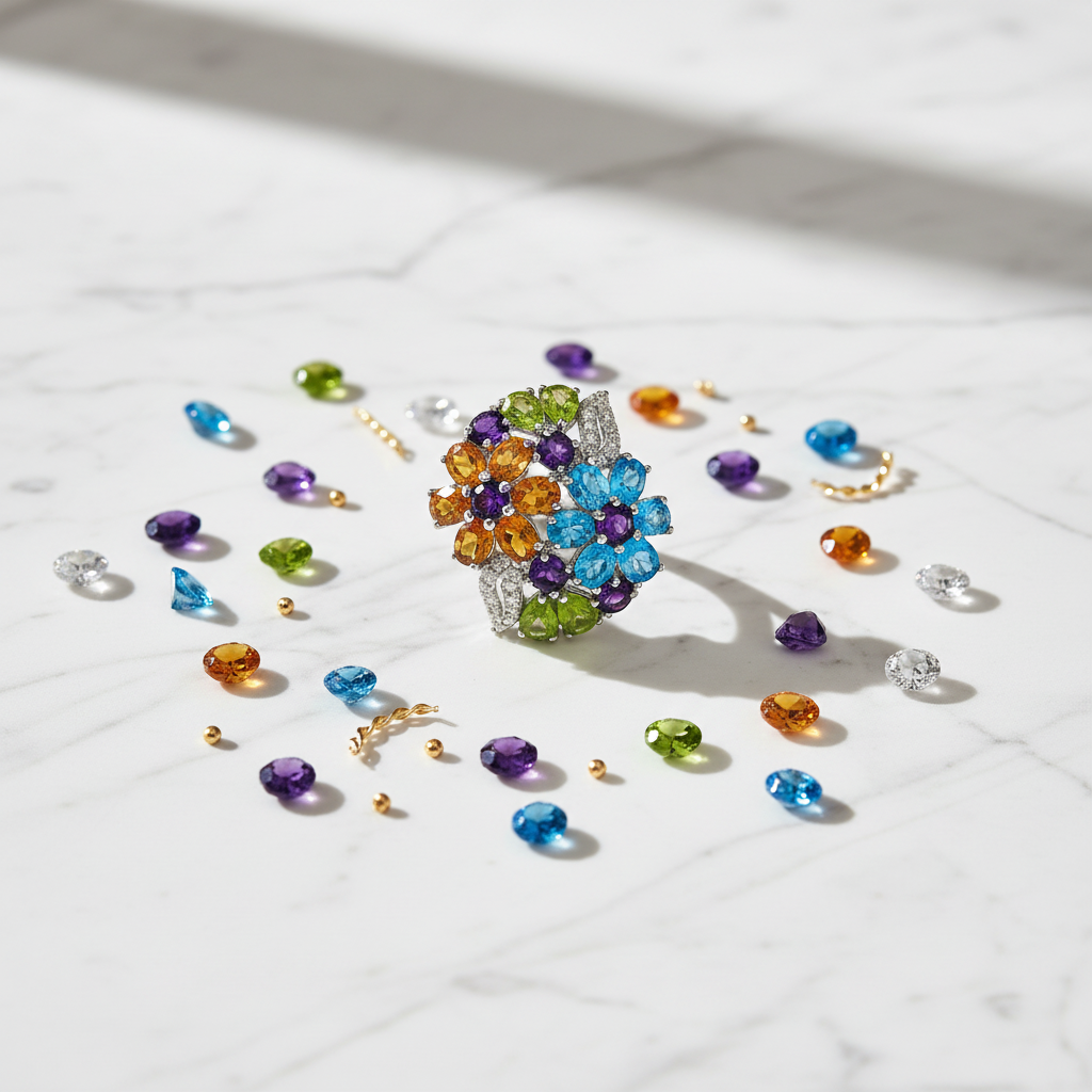 Flat lay marbre