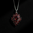 Grenat floral velours