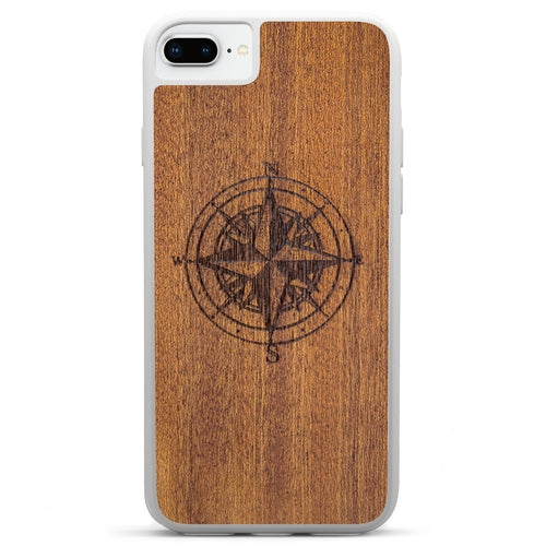 Coque iPhone Bois Compass - Protection Premium Écologique Gravée