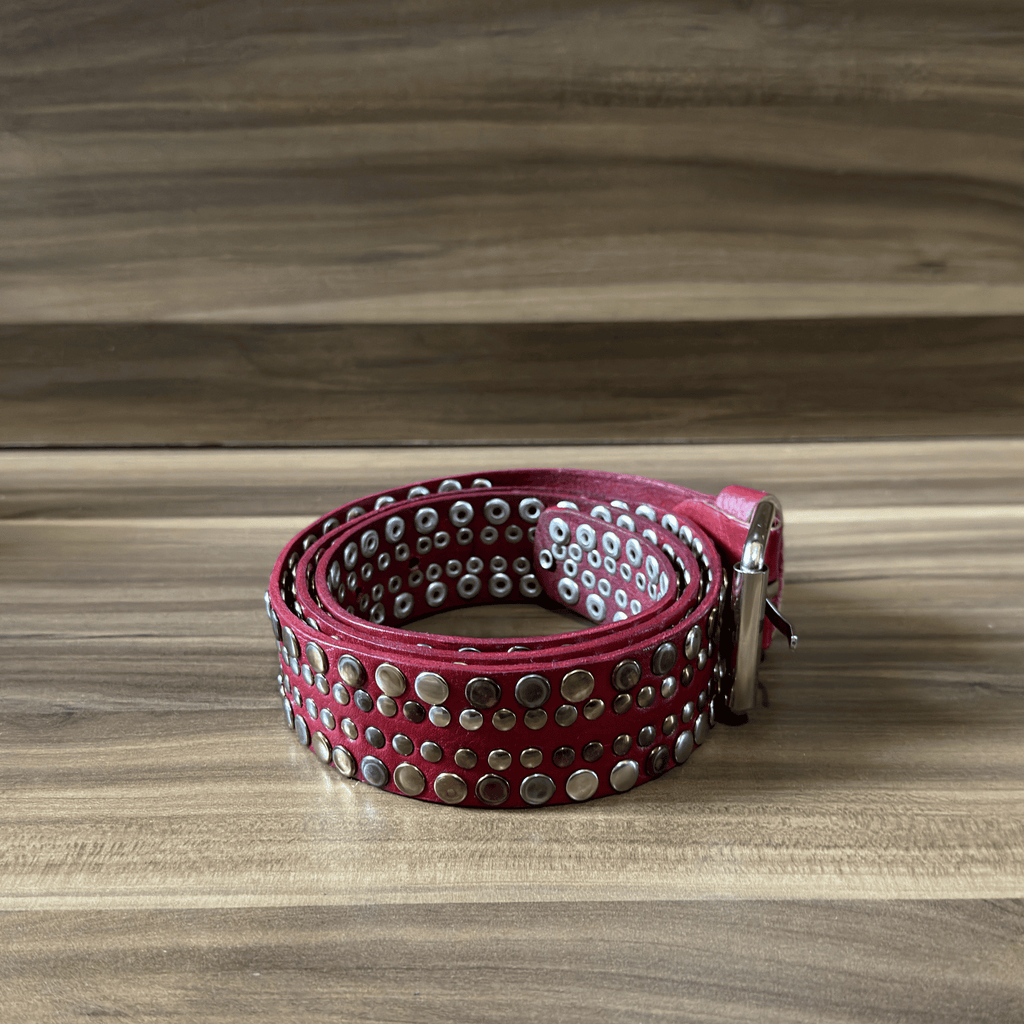 Leather Belt Roses-1