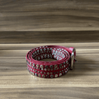 Leather Belt Roses-1