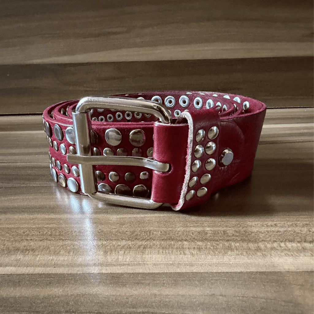 Leather Belt Roses-2