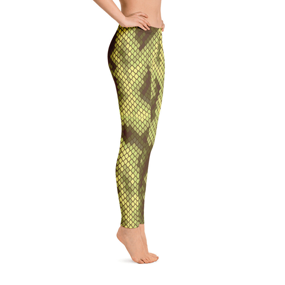 Legging Femme Imprimé Peau de Serpent – Stretch 4 Directions, Style Audacieux