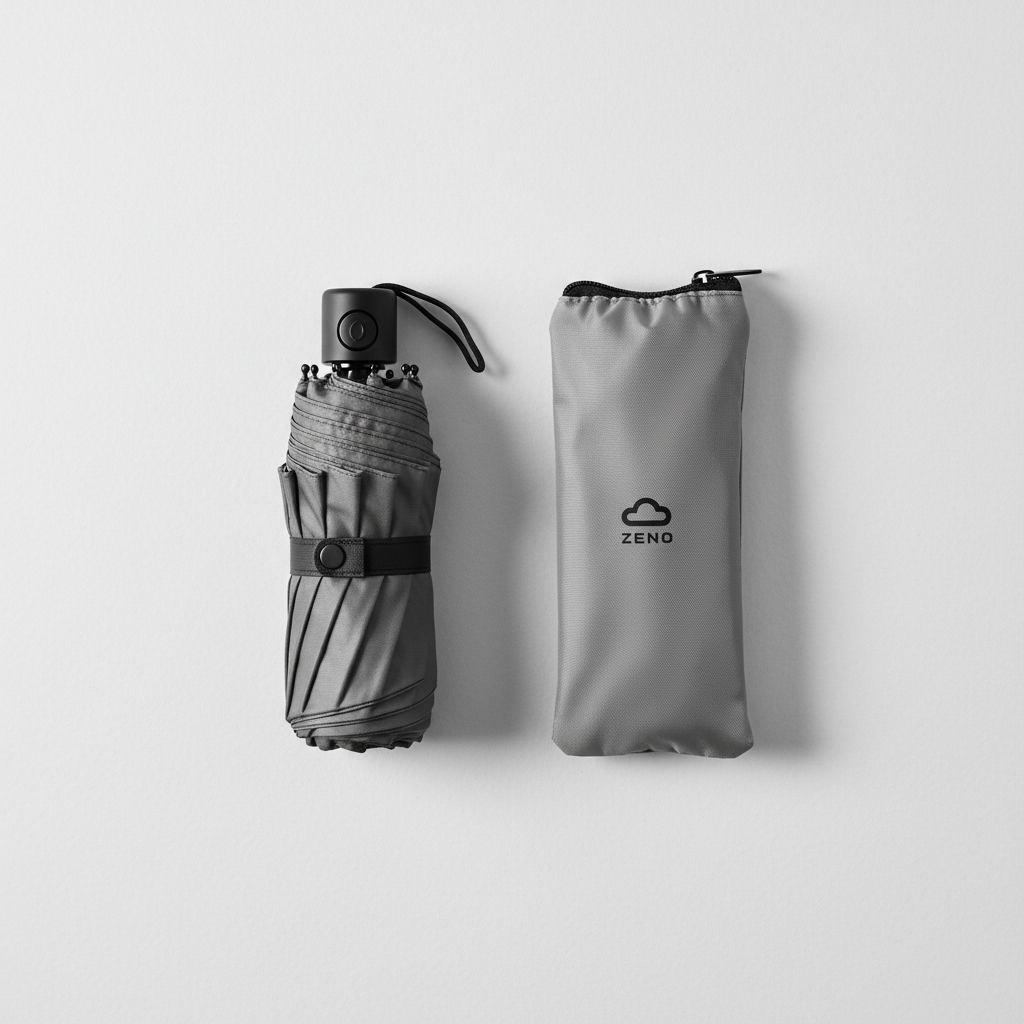 Parapluie flat lay avec housse
