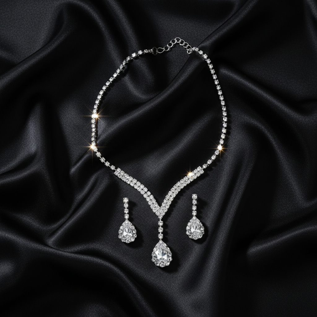 Parure satin noir