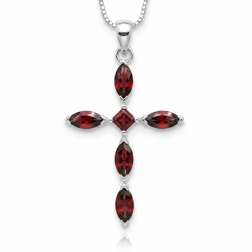 Pendentif croix fond blanc