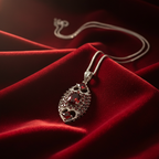 Pendentif velours rouge