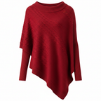 Poncho rouge fond blanc