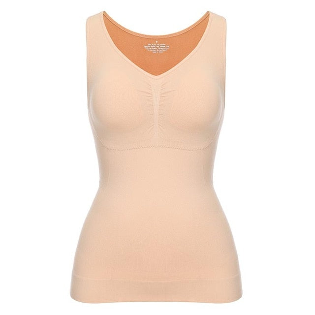 Top Sans Manches Femme avec Brassière Intégrée Amovible – Camisole Casual Confort S à XXL