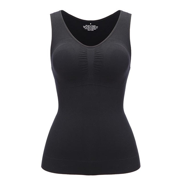 Top Sans Manches Femme avec Brassière Intégrée Amovible – Camisole Casual Confort S à XXL
