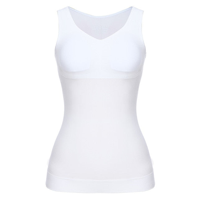 Top Sans Manches Femme avec Brassière Intégrée Amovible – Camisole Casual Confort S à XXL