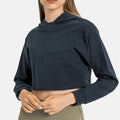 Women Workout Crop Hoodie Long Sleeve Sweatshirt Casual Pullove Sport Top Fitness Women-5
